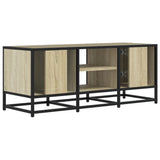 TV Cabinet Sonoma Oak 100x35x41 cm Engineered Wood and Metal 848835