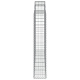 Arched Gabion Baskets 2 pcs 200x30x160/180 cm Galvanised Iron 3146173