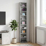 CD Cabinet Concrete Grey 33 x 23.5 x 175 cm Engineered Wood 8012648