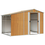 Garden Shed Light Brown 277x192.5x179 cm Galvanised Steel 3188298