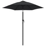 Garden Parasol Black and dark grey Aluminium, Polyester Medium 47210
