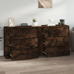 Sideboards 2 pcs Smoked Oak Engineered Wood 3185412
