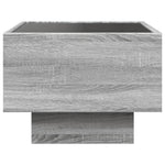 ZNTS Side Table with LED Grey Sonoma 40x40x30 cm Engineered Wood 847502