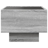 ZNTS Side Table with LED Grey Sonoma 40x40x30 cm Engineered Wood 847502