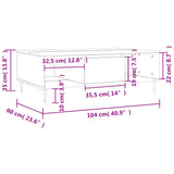 Coffee Table Concrete Grey 104x60x35 cm Engineered Wood 827080