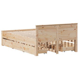 Bed Frame without Mattress with Headboard 120x200 cm Solid Wood Pine 3308768