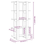 Book Cabinet/Room Divider White 80x30x160 cm Engineered Wood 811565