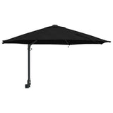 Garden Parasol Black 248 x 248 x 148 cm Polyester and Steel 42003249