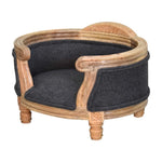 Carved Battleship Tweed Pet Bed IN1671