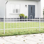 Garden Fence White 6.8 x 0.6 m Powder-coated steel 3334083