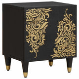 Bedside Cabinet with Door 2 pcs Black 40 x 33 x 46 cm 4018805