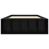 Bed Frame with Storage Black Oak 80 x 200 cm Engineered Wood 3429563