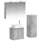 Bathroom Furniture Set 4 pcs Concrete Grey 3407434