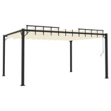 Gazebo with Louvered Roof 3x4 m Cream Fabric and Aluminium 313927