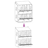 Chicken Nesting Box with 6 Compartments Galvanized Silver Metal 864352