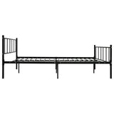 Bed Frame without Mattress Black Metal 180x200 cm Super King 284641