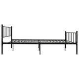 Bed Frame without Mattress Black Metal 180x200 cm Super King 284641