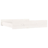 Bed Drawers 2 pcs White Solid Wood Pine 814975
