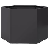 Garden Planter Black Hexagon 69x60x45 cm Steel 851122
