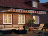 Manual Retractable Awning with LEDs Multicolour 2.5 x 2 m 3419178