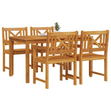Garden Dining Set 5 pcs Brown Solid Acacia Wood 3375650