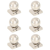 Post Caps 6 pcs Globe Final Stainless Steel 91x91 mm 145495