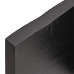 Bathroom Countertop Dark Brown 140x50x cm Treated Solid Wood 3156245