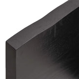 Bathroom Countertop Dark Brown 140x50x cm Treated Solid Wood 3156245