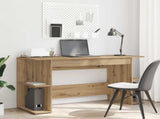Desk with Shelf Artisan oak 140 x 50 x 75 cm Engineered wood 879648