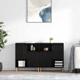 Sideboards 2 pcs Black Oak 60 x 35 x 70 cm Engineered Wood 3415589