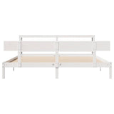 Bed Frame without Mattress White 180x200 cm Super King Solid Wood Pine 3305807
