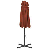 44872 Outdoor Parasol with Aluminium Pole 460x270 cm Terracotta