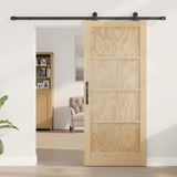 Sliding Door ORKDAL Natural 86 x 198.5 cm Solid Pine Wood 3445501