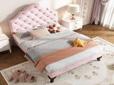 Upholstered bed 90*190 with slatted frame and Upholstered bed with height-adjustable WF309562AAP