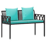 Outdoor Benches 2 -Seater 116 x 56 x 75 cm Poly Rattan 42025356