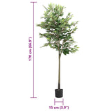 Artificial Ficus Tree 756 Leaves 170 cm Green 4103574