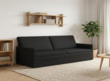 3 Seater Sofa Black 190 x 81 x 82 cm Fabric 42041108