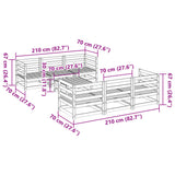 7 Piece Garden Sofa Set Impregnated Wood Pine 3299300