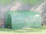 Walk-In Lean to Greenhouse with Windows and Zippered Doors, 2 Tiers 6 Wired Shelves 300L x 150W x T3398P318835