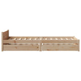Bed Frame without Mattress 75x190 cm Small Single Solid Wood Pine 3301672