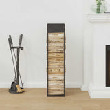Firewood Rack Black 25x25x100 cm Cold-rolled steel 864267