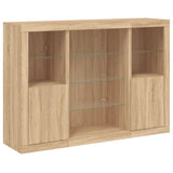 Sideboards with LED Lights 3 pcs Sonoma Oak Engineered Wood 3209130
