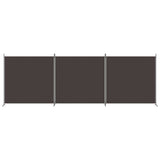 ZNTS 3-Panel Room Divider Brown 525x180 cm Fabric 350279