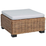 Footrest with Cushion GENDT Natural Rattan Natural 42034394