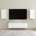 TV Cabinets 2 pcs White 30.5x30x60 cm Engineered Wood 803327