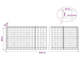 Gabion with 3.5 mm Wire and 10x10 cm Mesh 950x50x100 cm 3463309