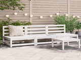 Garden Sofas Armless 3 pcs White 70x70x67 cm Solid Wood Pine 837929