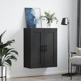 Wall Mounted Cabinet Black 69.5x34x90 cm Engineered Wood 830405