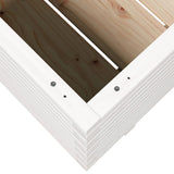 Garden Planter White 90x60x49.5 cm Solid Wood Pine 847384