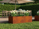 Garden Planter Rusty 80 x 40 x 40 cm Weathering Steel 8005244